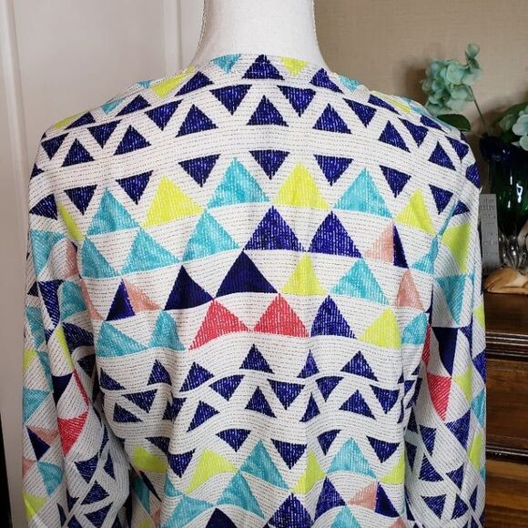 NEW W118 Walter Baker Triangles Kiki Kimono womens S Lightweight Cardigan Shell - Picture 6 of 9